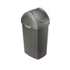 Odpadkový koš Simplehuman – 60 l, houpací víko, šedý plast