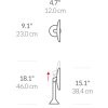 Kosmetické zrcátko Sensor Touch, rozměry