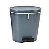 Denox Oval pedálový odpadkový koš 8 l, plast, antracitový