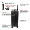 Příslušenství v sadě cestovních kufrů Compactor, TSA zámek, digitální váha, tichá kolečka