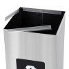 Koš na tříděný odpad Eko Square Nord 90 l lesklá nerez ocel držák pytlů