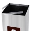 Koš na tříděný odpad Eko Square 90 l lesklá nerez ocel držák pytlů