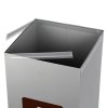 Koš na tříděný odpad Eko Square 90 l šedá ocel držák pytlů