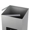 Koš na tříděný odpad Eko Square 90 l šedá ocel držák pytlů
