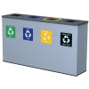 Sestava na tříděný odpad Eko Station 4 x 60 l, lakovaná ocel, šedá