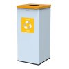 Koš na tříděný odpad Eko Square Nord 60 l, žluté víko - plast, lakovaná ocel