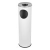 Odpadkový koš s popleníkem Cigarette Pillar 15 l bílá lakovaná ocel
