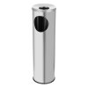 Odpadkový koš s popleníkem Cigarette Pillar 15l matná nerez ocel