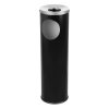 Odpadkový koš s popleníkem Cigarette Pillar 15 l černá lakovaná ocel