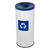 Lakovaný bílý koš na tříděný odpad Alda 751C papír modré víko
