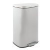 Spirella pedálový odpadkový koš AKIRA, matná bílá ocel, soft-close, 50 L