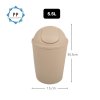 Výška 5,5 l koše AKO od značky Spirella je 30,5 cm a šíře 15 cm