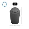Výška 5,5 l koše AKO od značky Spirella je 30,5 cm a šíře 15 cm