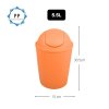 Výška 5,5 l koše AKO od značky Spirella je 30,5 cm a šíře 15 cm