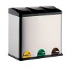 MSV pedálový koš na tříděný odpad TRI SELECTIF, kartáčovaná nerez ocel, 3 x 20L