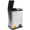 Otevřený odpadkový koš na tříděný odpad TRI SELECTIF nerez ocel 100561