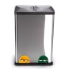 Čelní pohled odpadkového koše TRI SELECTIF 2 x 20 l