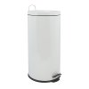 MSV pedálový odpadkový koš, bílá ocel, 30 L