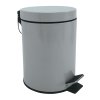 MSV pedálový odpadkový koš UNIS, ze světle šedé nerezové oceli, 3 L