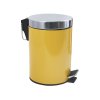 MSV pedálový odpadkový koš UNIS, žlutá nerez ocel, 3 L