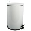 MSV pedálový odpadkový koš, bílá ocel, 20 L