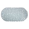 MSV oblázková podložka do vany GALETS, šedé PVC, protiskluz, 35 x 68 cm