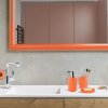 Kelímek na kartáčky MSV ze série Inagua, oranžový, plast