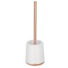 WC štětka s nádobou LENA bílá a měděná MSV