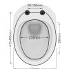 Rozměry WC prkénka ze série Harry, plast