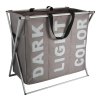 MSV látkový koš na prádlo DARK LIGHT COLOR, 3 přihrádky