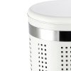 MSV koš na prádlo, bílý, ocel, polstrované víko, ocel