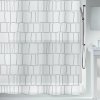 Spirella sprchový závěs CONSTRUCT, motiv čtverce, bílý