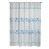 MSV sprchový závěs MALTA, motiv modrý, bílý, 180 x 200 cm