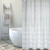 MSV sprchový závěs AMALFI bílý s motivem proužků