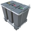 Vestavný odpadkový koš, výsuvný, objem 12+12+12 L, Elletipi ECOFIL PF01 34B4