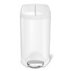 Bílý pedálový koš do koupelny Simplehumna 10 L CW2042