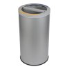 Šedý koš na tříděný odpad STREAM DUO s držákem pytlů 2 x 35 L