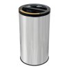 Lesklý nerez koš na tříděný odpad STREAM DUO s držákem pytlů 2 x 35 L