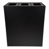 MAXIMO černý odpadkový koš o objemu 3 x 50 L černý