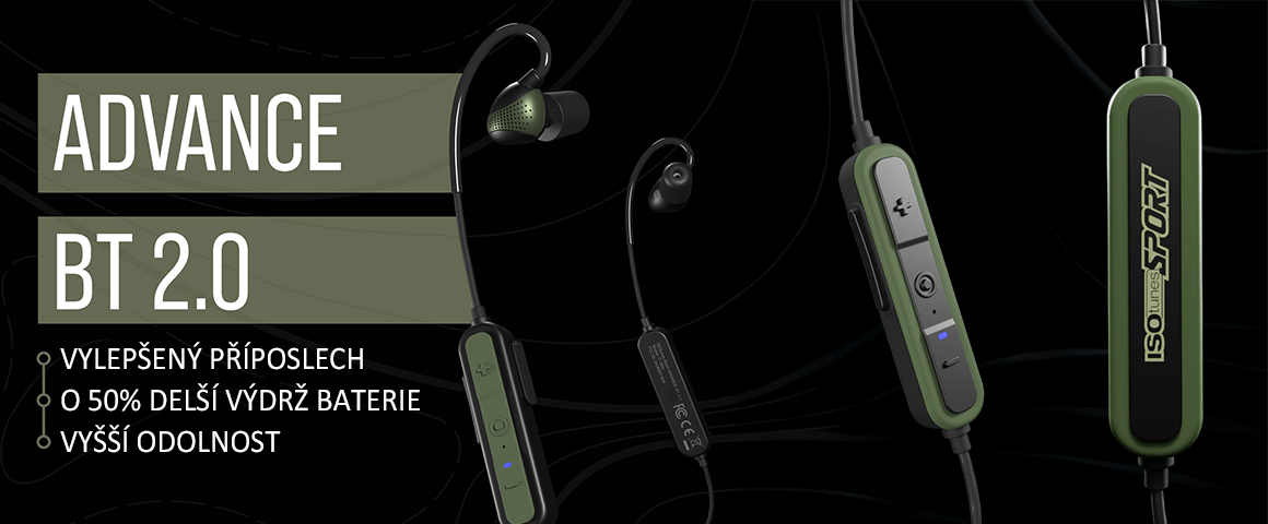 Nová střelecká sluchátka ISOtunes Sport Advance 2.0
