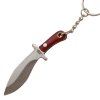 JKR Mini nůž Kukri, dřevo. Kvalitní nůž s čepelí z oceli 3Cr13MoV a full tang konstrukcí. Ideální pro každodenní nošení na klíčích. Damaškový design s dřevěnými střenkami.