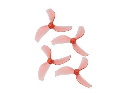 10554 1 propellers gemfan 45mm 3 pc durable 1mm clear red 4ccw 4cw