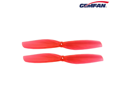 10770 2 propellers gemfan 65mms 2 pc shaft 1mm clear red 4ccw 4cw