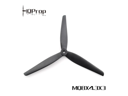 13941 1 propellers hqprop macroquad 8x4 3x3 3 blade 8 black 1ccw