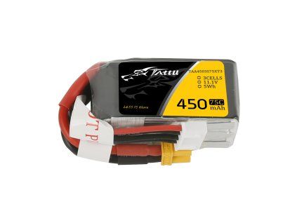 14325 battery tattu lipo 3s 11 1v 450mah 75c with xt30 plug