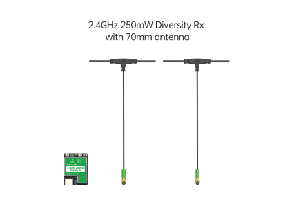 14910 receiver iflight true diversity elrs 2 4g rx 2 x 70mm mini antenna