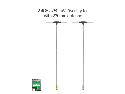 14913 receiver iflight true diversity elrs 2 4g rx 2 x 220mm mini antenna