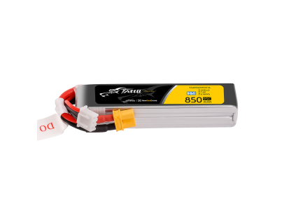 18095 battery tattu lipo 2s 7 6v 850mah 95c xt30 long pack