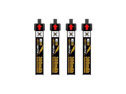 22029 battery newbeedrone nitro nectar nx69 300mah 1s lipo