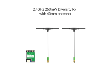 14907 receiver iflight true diversity elrs 2 4g rx 2 x 40mm mini antenna